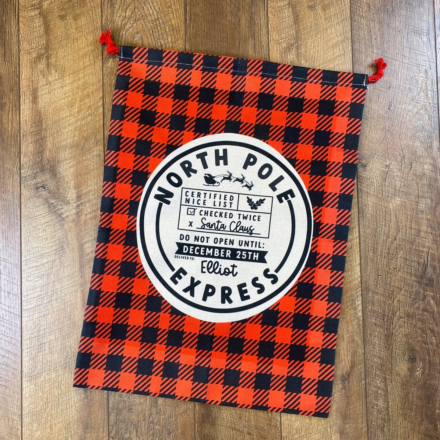 Santa Sack | Red Buffalo Plaid