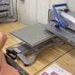 Instructional video for pressing a design onto a peach tee using sublimation press